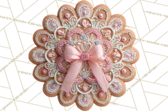 Coquette Christmas Cookies PNG, Gingerbread Clipart Product Image 2
