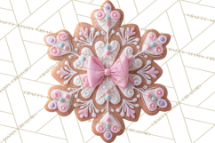 Coquette Christmas Cookies PNG, Gingerbread Clipart Product Image 3