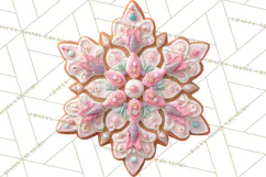 Coquette Christmas Cookies PNG, Gingerbread Clipart Product Image 4
