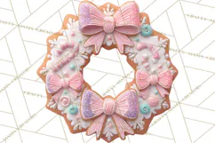 Coquette Christmas Cookies PNG, Gingerbread Clipart Product Image 5