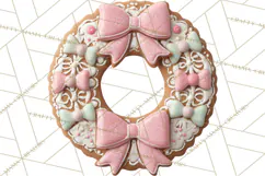 Coquette Christmas Cookies PNG, Gingerbread Clipart Product Image 2