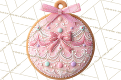 Coquette Christmas Cookies PNG, Gingerbread Clipart Product Image 3