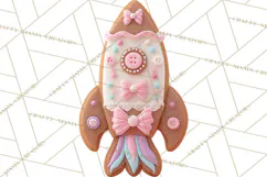 Coquette Christmas Cookies PNG, Gingerbread Clipart Product Image 4