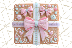 Coquette Christmas Cookies PNG, Gingerbread Clipart Product Image 3