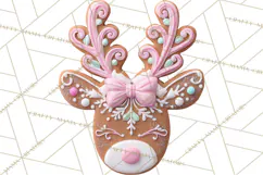Coquette Christmas Cookies PNG, Gingerbread Clipart Product Image 2