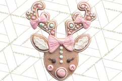 Coquette Christmas Cookies PNG, Gingerbread Clipart Product Image 4