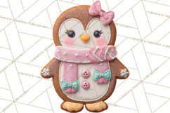 Coquette Christmas Cookies PNG, Gingerbread Clipart Product Image 4