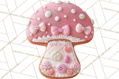 Coquette Christmas Cookies PNG, Gingerbread Clipart Product Image 2