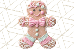 Coquette Christmas Cookies PNG, Gingerbread Clipart Product Image 3