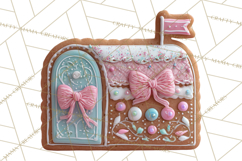 Coquette Christmas Cookies PNG, Gingerbread Clipart Product Image 4