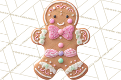 Coquette Christmas Cookies PNG, Gingerbread Clipart Product Image 2