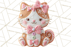 Coquette Christmas Cookies PNG, Gingerbread Clipart Product Image 3