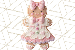 Coquette Christmas Cookies PNG, Gingerbread Clipart Product Image 5