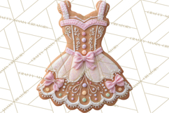 Coquette Christmas Cookies PNG, Gingerbread Clipart Product Image 2
