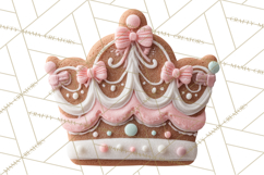 Coquette Christmas Cookies PNG, Gingerbread Clipart Product Image 4