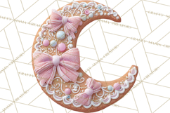 Coquette Christmas Cookies PNG, Gingerbread Clipart Product Image 2