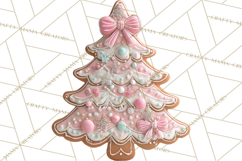 Coquette Christmas Cookies PNG, Gingerbread Clipart Product Image 4