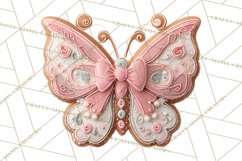 Coquette Christmas Cookies PNG, Gingerbread Clipart Product Image 4
