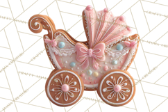 Coquette Christmas Cookies PNG, Gingerbread Clipart Product Image 3