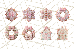Coquette Christmas Cookies PNG, Gingerbread Clipart Product Image 4