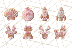 Coquette Christmas Cookies PNG, Gingerbread Clipart Product Image 5