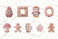 Coquette Christmas Cookies PNG, Gingerbread Clipart Product Image 6