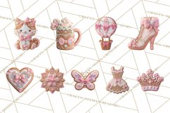 Coquette Christmas Cookies PNG, Gingerbread Clipart Product Image 7