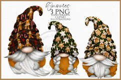 Christmas Gingerbread Gnomes Watercolor Clipart Png Product Image 1