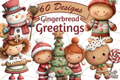 Gingerbread Christmas Clipart PNG, Gingerbread Cookies Product Image 1