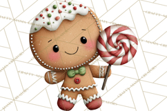 Gingerbread Christmas Clipart PNG, Gingerbread Cookies Product Image 5