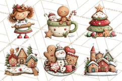 Gingerbread Christmas Clipart PNG, Gingerbread Cookies Product Image 7