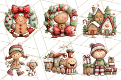Gingerbread Christmas Clipart PNG, Gingerbread Cookies Product Image 8