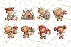 Gingerbread Christmas Clipart PNG, Gingerbread Cookies Product Image 2
