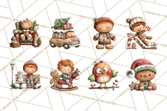 Gingerbread Christmas Clipart PNG, Gingerbread Cookies Product Image 4