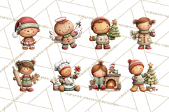 Gingerbread Christmas Clipart PNG, Gingerbread Cookies Product Image 6