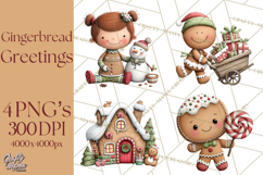 Gingerbread Christmas Clipart PNG, Gingerbread Cookies Product Image 1