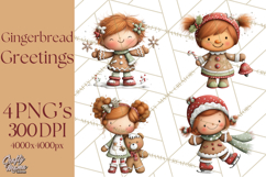 Gingerbread Christmas Clipart PNG, Gingerbread Cookies Product Image 1