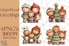 Gingerbread Christmas Clipart PNG, Gingerbread Cookies Product Image 1