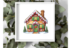 Gingerbread House Clipart | 10 Christmas Transparent PNGs Product Image 7