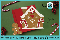 Gingerbread House Card SVG Template Product Image 3