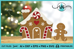 Gingerbread House Card SVG Template Product Image 4