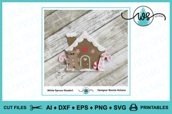 Gingerbread House Card SVG Template Product Image 5