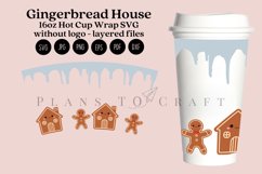 gingerbread house Christmas starbucks 16oz hot cup tumbler wrap svg presized template for tumbler grande suitable for cricut and silhouette