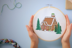 Gingerbread House Embroidery Design - Christmas Pattern Product Image 3