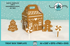 3D Christmas Gingerbread House Gift Box SVG Template Product Image 1