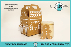 3D Christmas Gingerbread House Gift Box SVG Template Product Image 3