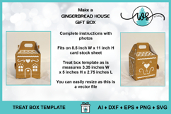 3D Christmas Gingerbread House Gift Box SVG Template Product Image 4