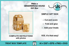 3D Christmas Gingerbread House Gift Box SVG Template Product Image 7