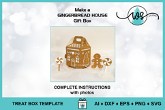 3D Christmas Gingerbread House Gift Box SVG Template Product Image 8