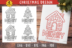 Gingerbread House Merry Christmas SVG Kitchen towel
